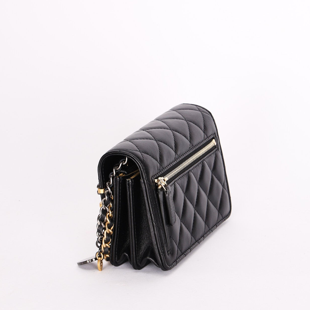 Chanel Coco Clips Wallet on Chain Black Lambskin MMHW