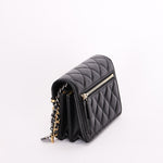 Chanel Coco Clips Wallet on Chain Black Lambskin MMHW