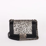 Chanel Strass Rhinestone Small Boy Bag Black Lambskin RHW