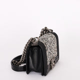 Chanel Strass Rhinestone Small Boy Bag Black Lambskin RHW