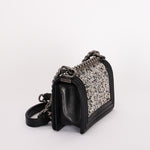 Chanel Strass Rhinestone Small Boy Bag Black Lambskin RHW