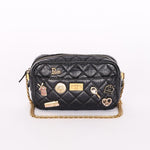 Chanel Lucky Charms Mini Camera Bag Black Aged Calfskin AGHW