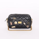 Chanel Lucky Charms Mini Camera Bag Black Aged Calfskin AGHW