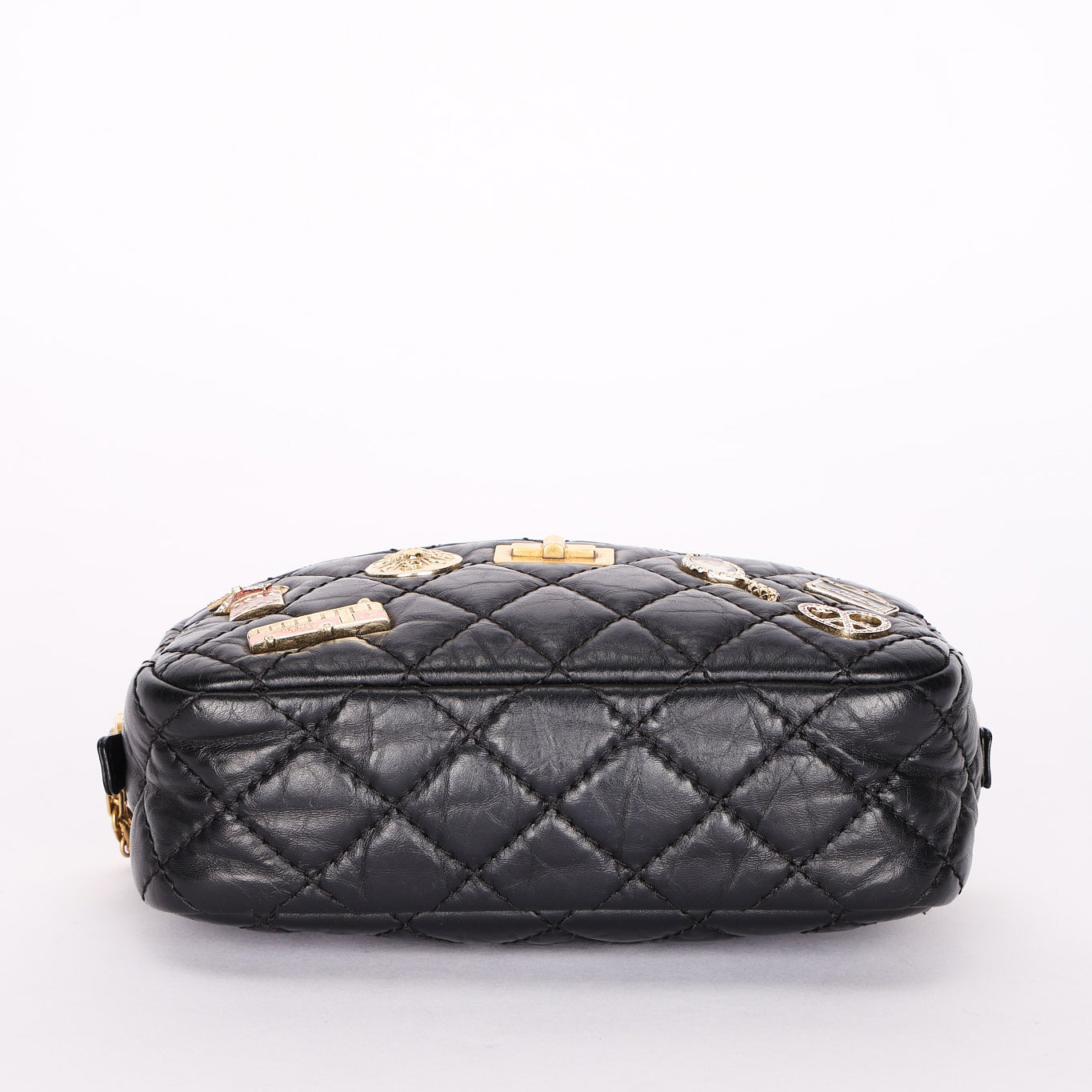 Chanel Lucky Charms Mini Camera Bag Black Aged Calfskin AGHW
