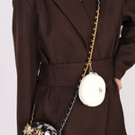 Chanel Tweed 19 Round Clutch w/ Chain Pouch MMHW