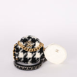 Chanel Tweed 19 Round Clutch w/ Chain Pouch MMHW