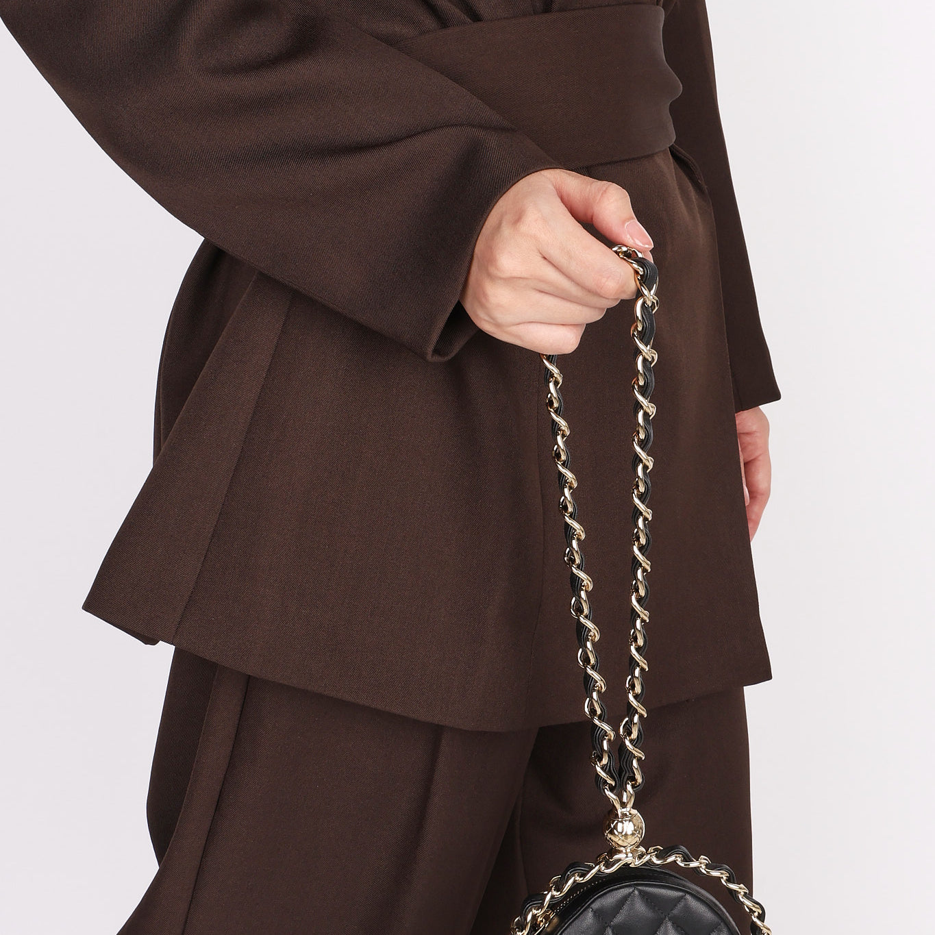 Chanel Chain Around Round Clutch with Chain Black Lambskin CGHW