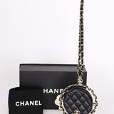 Chanel Chain Around Round Clutch with Chain Black Lambskin CGHW