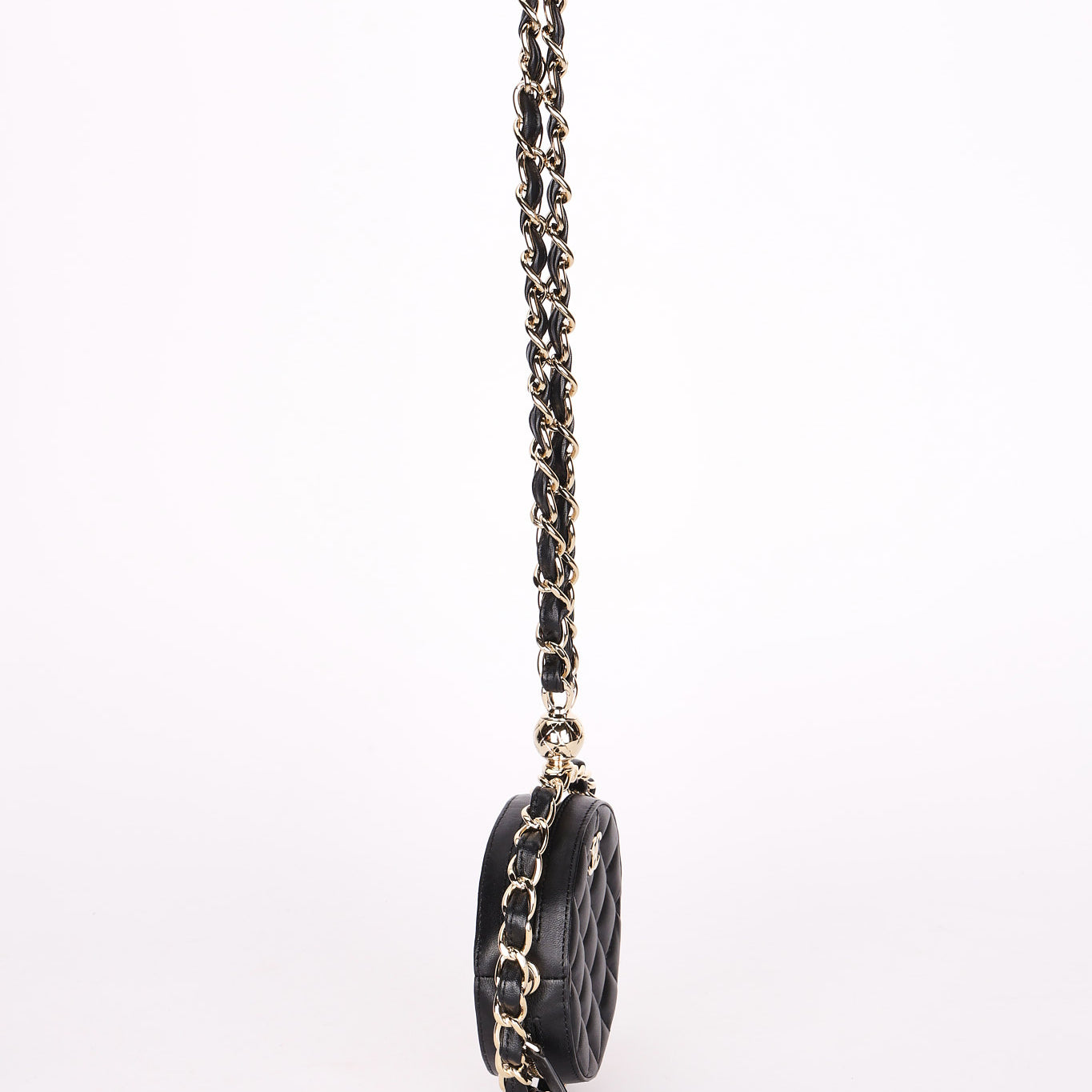 Chanel Chain Around Round Clutch with Chain Black Lambskin CGHW