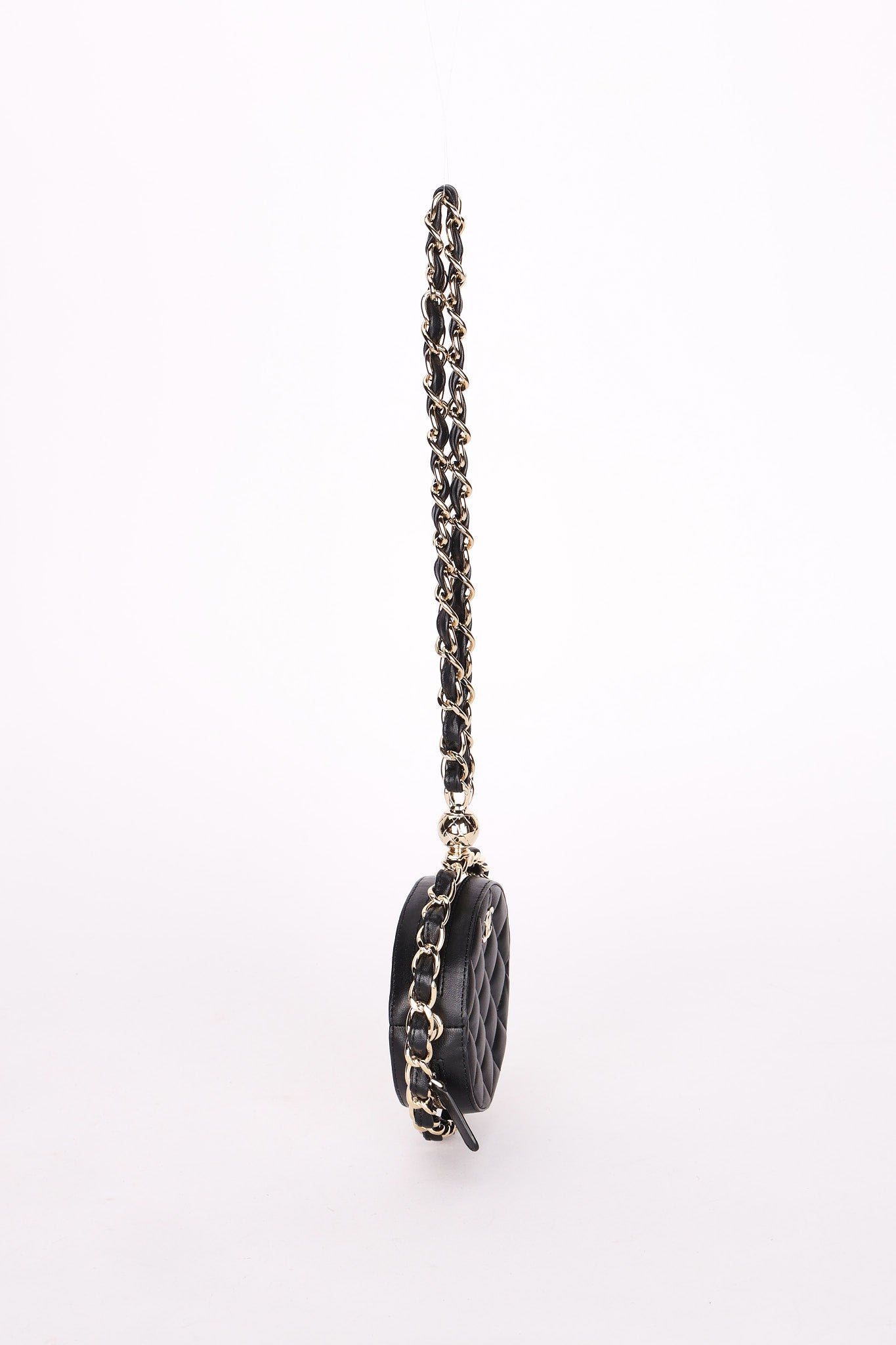 Chanel Chain Around Round Clutch with Chain Black Lambskin CGHW