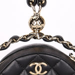Chanel Chain Around Round Clutch with Chain Black Lambskin CGHW
