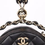 Chanel Chain Around Round Clutch with Chain Black Lambskin CGHW