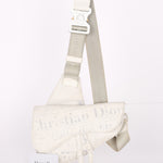 Christian Dior X Daniel Arsham Newspaper Print Saddle Crossbody Bag