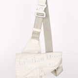 Christian Dior X Daniel Arsham Newspaper Print Saddle Crossbody Bag