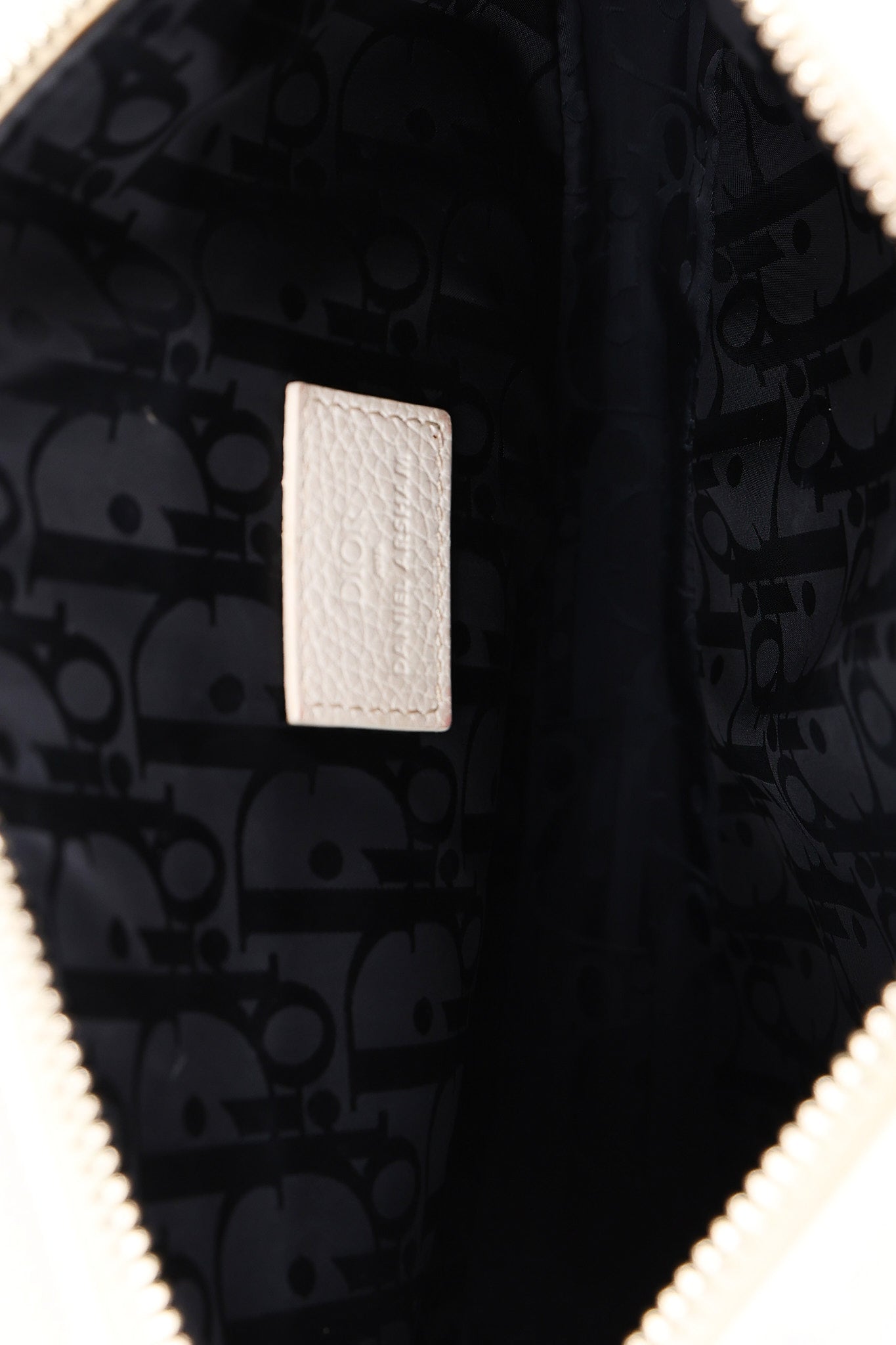 Christian Dior X Daniel Arsham Newspaper Print Saddle Crossbody Bag