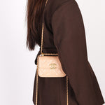 Chanel Mini Bag Beige Calfskin AGHW