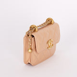 Chanel Mini Bag Beige Calfskin AGHW