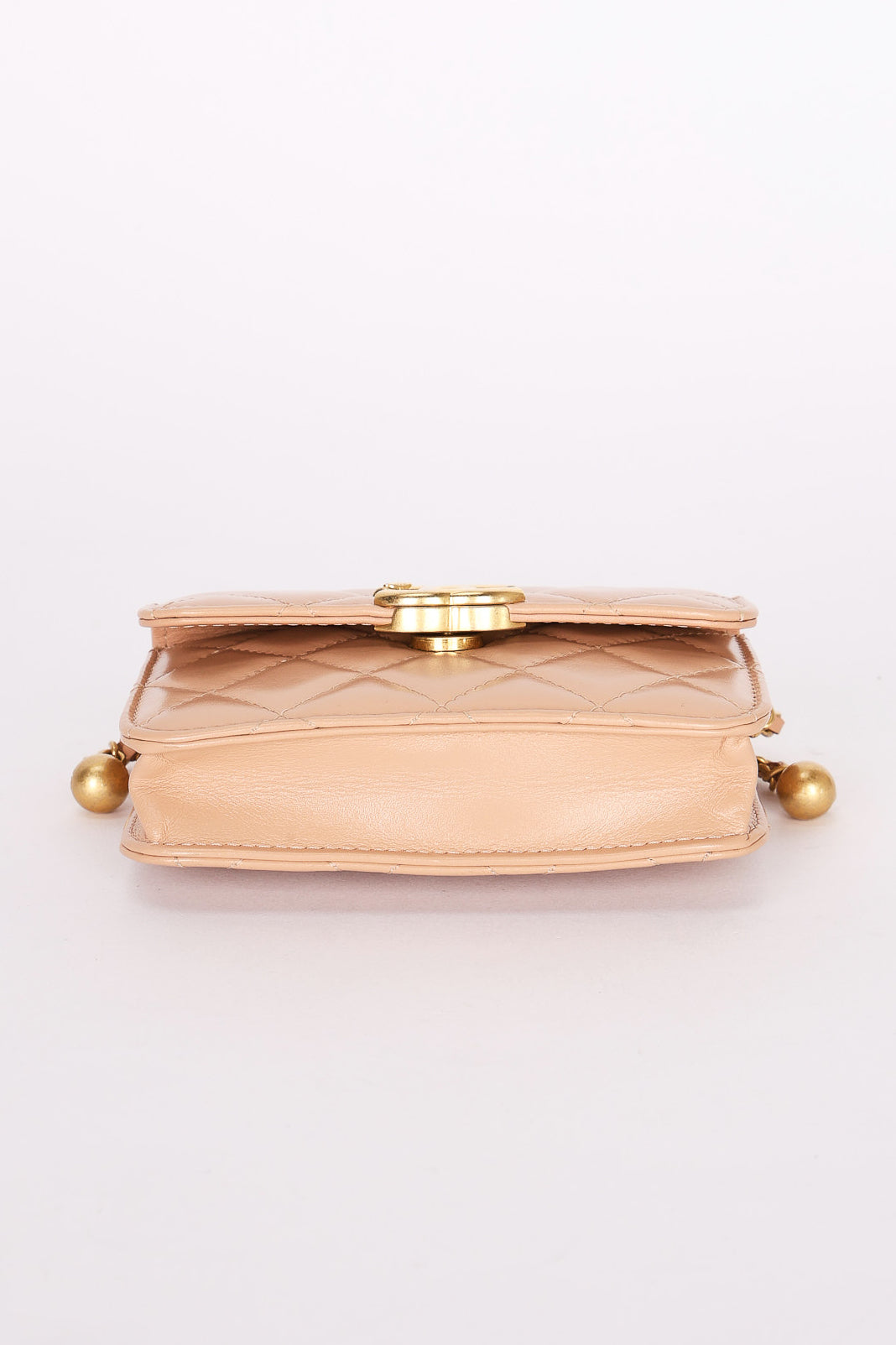 Chanel Mini Bag Beige Calfskin AGHW