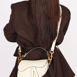 Dior Mini Saddle Bag White