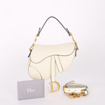 Dior Mini Saddle Bag White