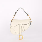Dior Mini Saddle Bag White
