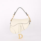 Dior Mini Saddle Bag White