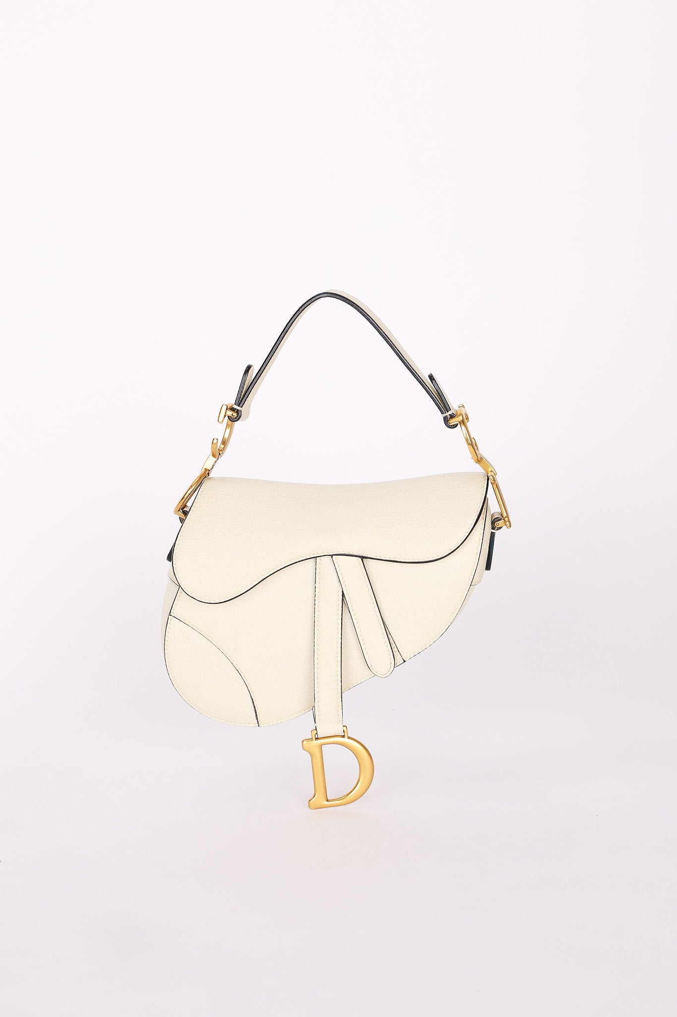 Dior Mini Saddle Bag White