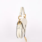 Dior Mini Saddle Bag White