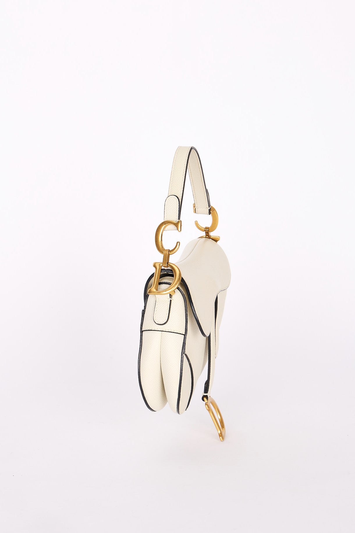 Dior Mini Saddle Bag White