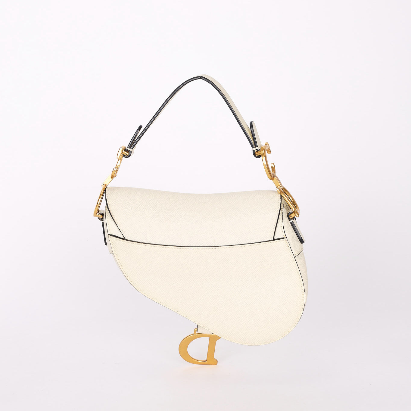 Dior Mini Saddle Bag White