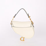 Dior Mini Saddle Bag White
