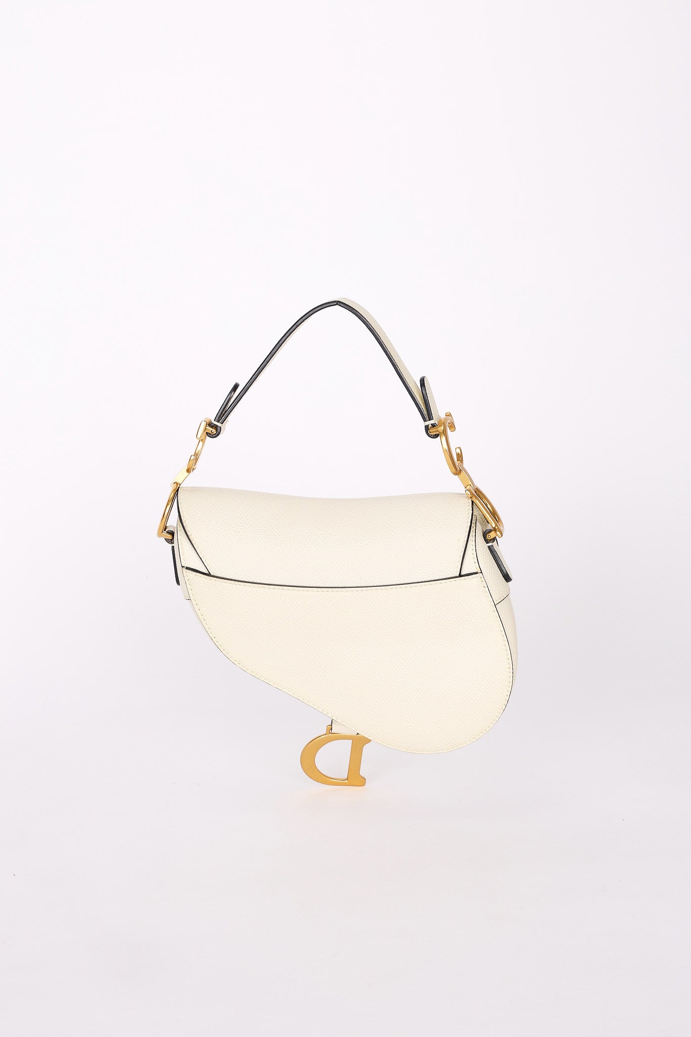 Dior Mini Saddle Bag White