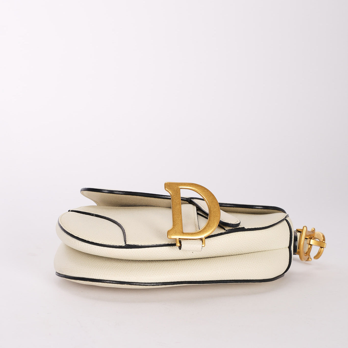 Dior Mini Saddle Bag White
