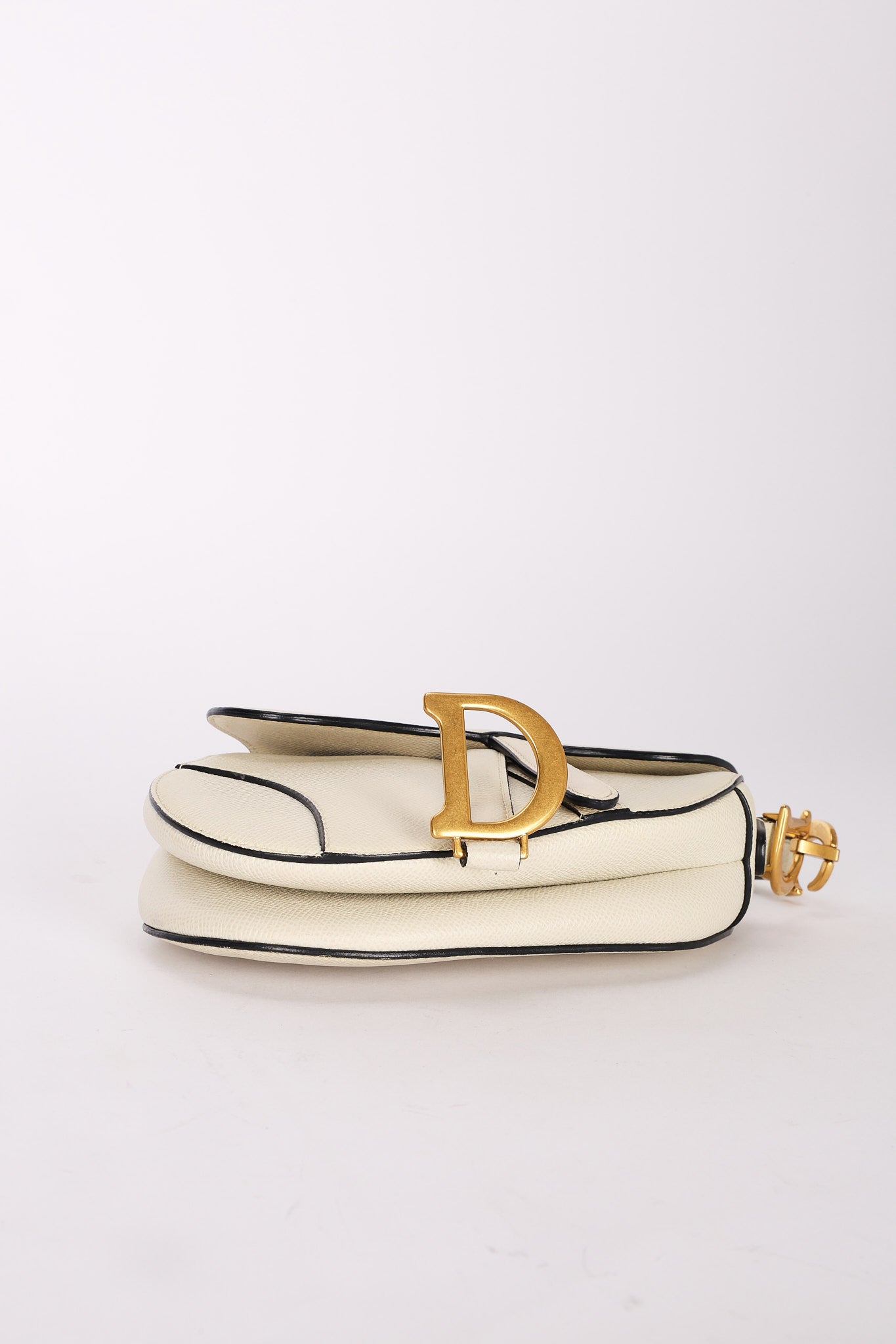 Dior Mini Saddle Bag White