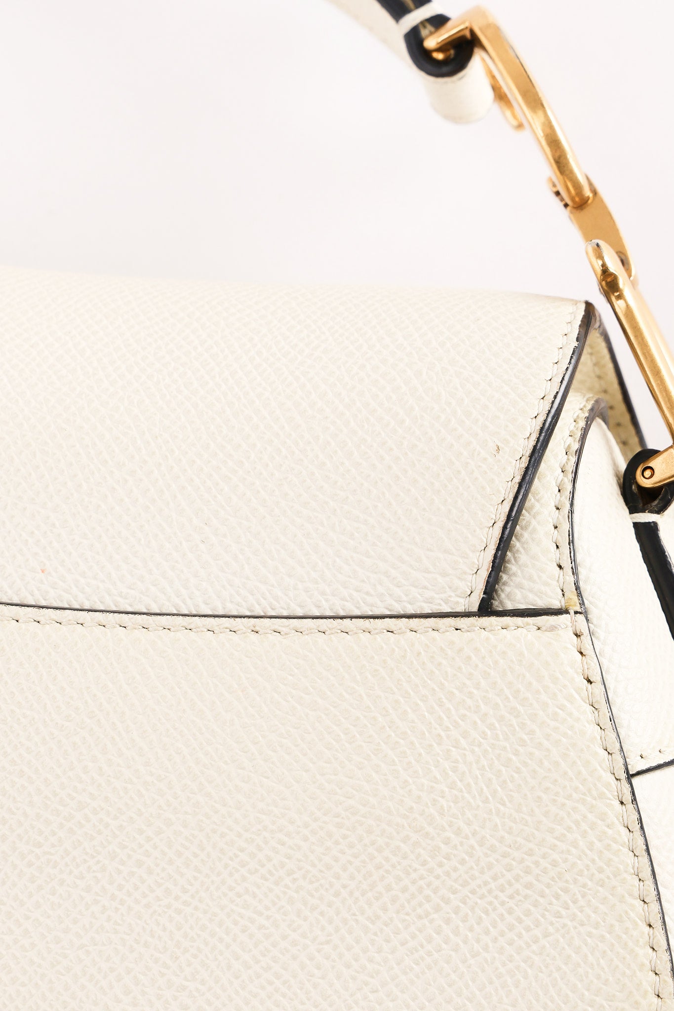 Dior Mini Saddle Bag White