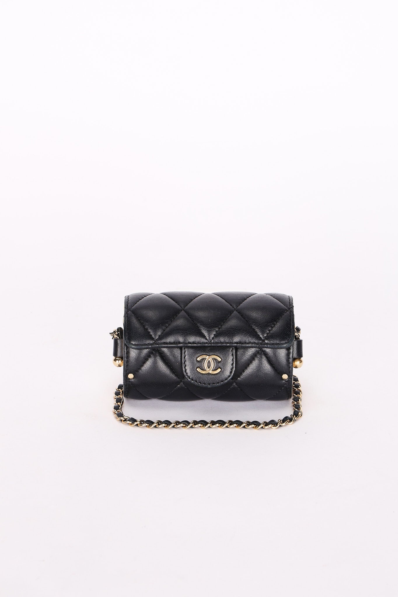 Chanel Mini Bag Black Lambskin GHW