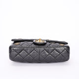 Limited Edition Chanel Paris-Dubai Medallions Single Flap Black Crinkled Calfskin 2015 AGHW
