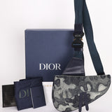Christian Dior x Peter Doig Medium Camouflage Denim Saddle Bag