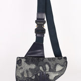Christian Dior x Peter Doig Medium Camouflage Denim Saddle Bag