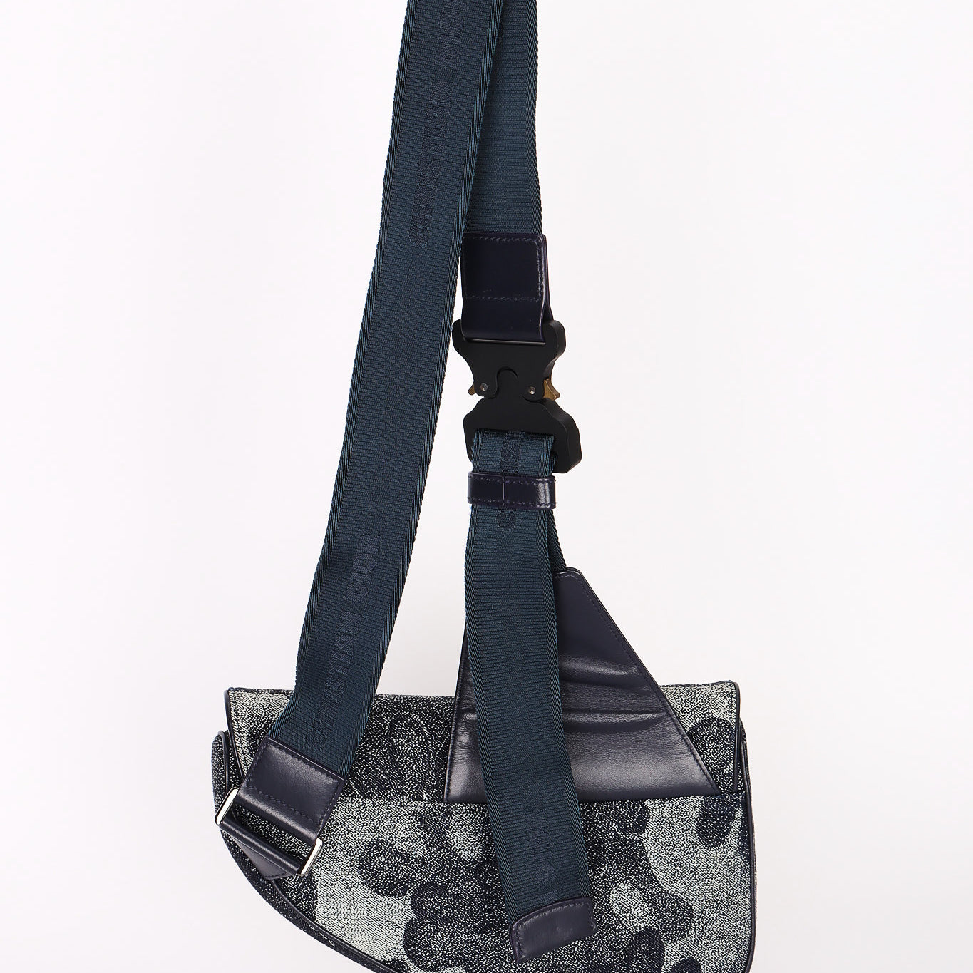 Christian Dior x Peter Doig Medium Camouflage Denim Saddle Bag