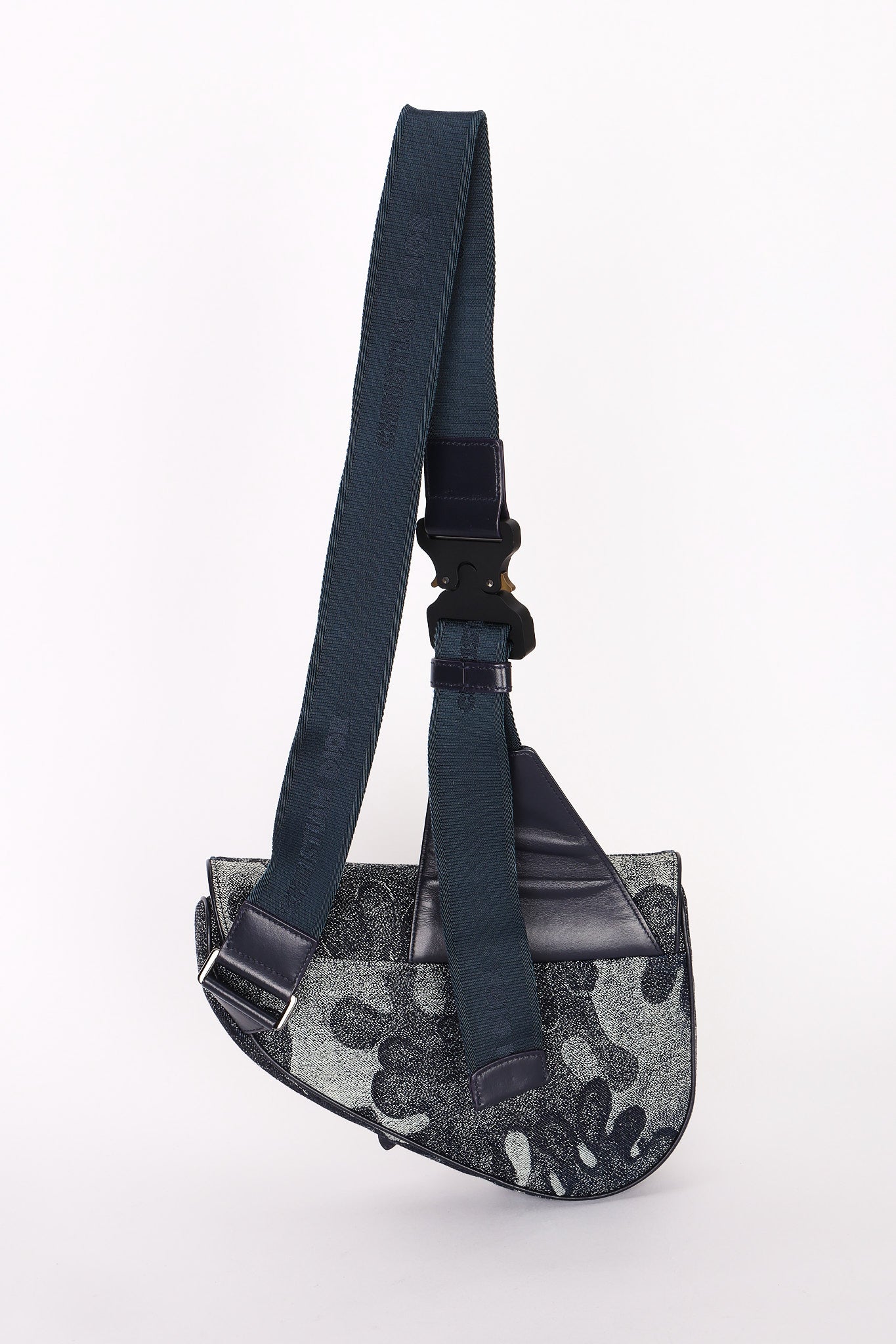 Christian Dior x Peter Doig Medium Camouflage Denim Saddle Bag