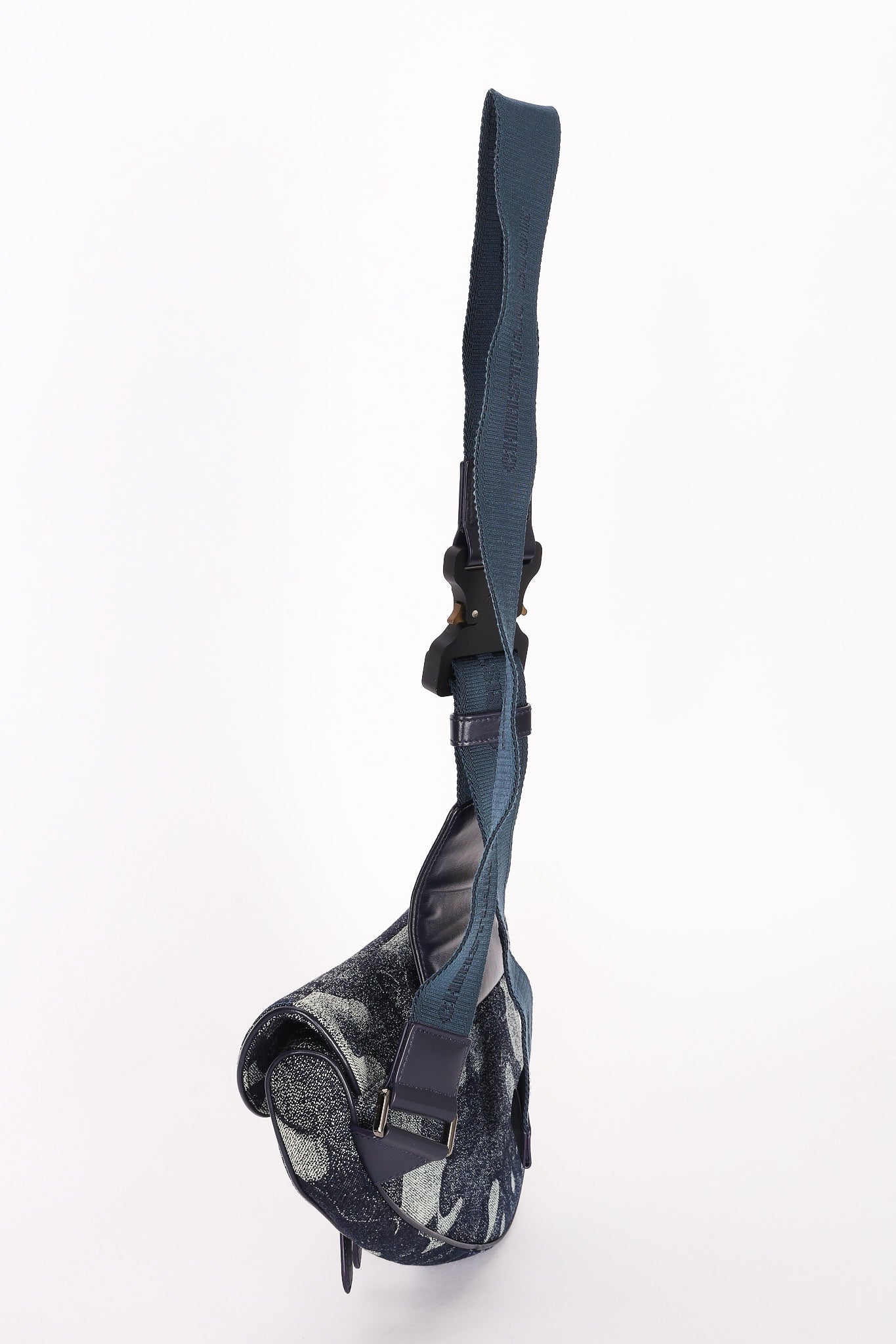 Christian Dior x Peter Doig Medium Camouflage Denim Saddle Bag