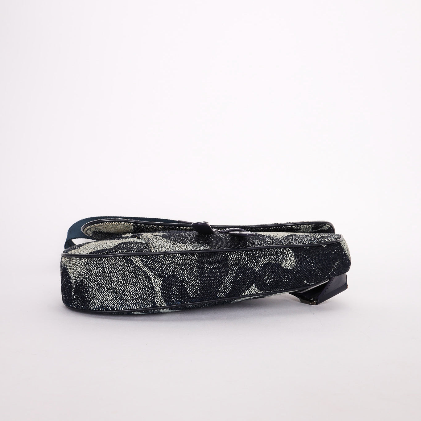Christian Dior x Peter Doig Medium Camouflage Denim Saddle Bag