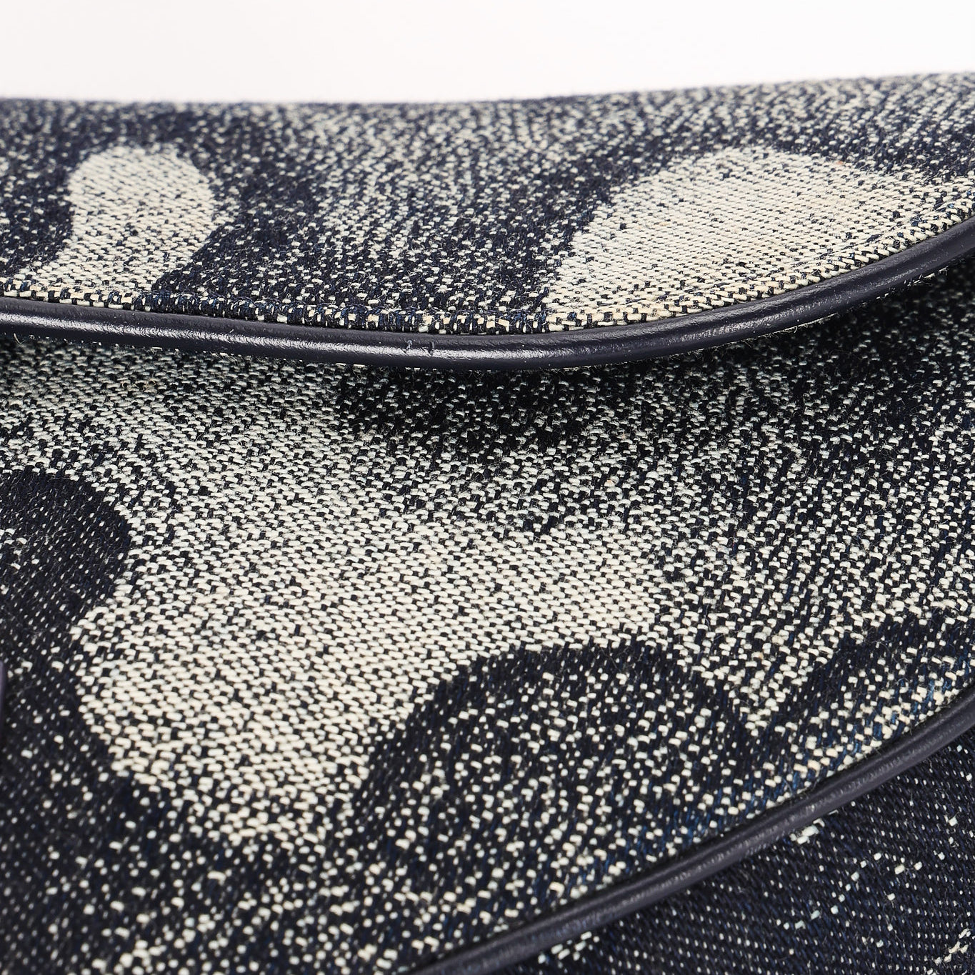 Christian Dior x Peter Doig Medium Camouflage Denim Saddle Bag