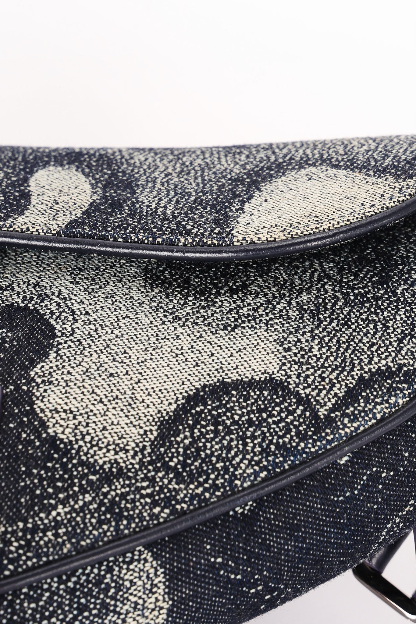 Christian Dior x Peter Doig Medium Camouflage Denim Saddle Bag