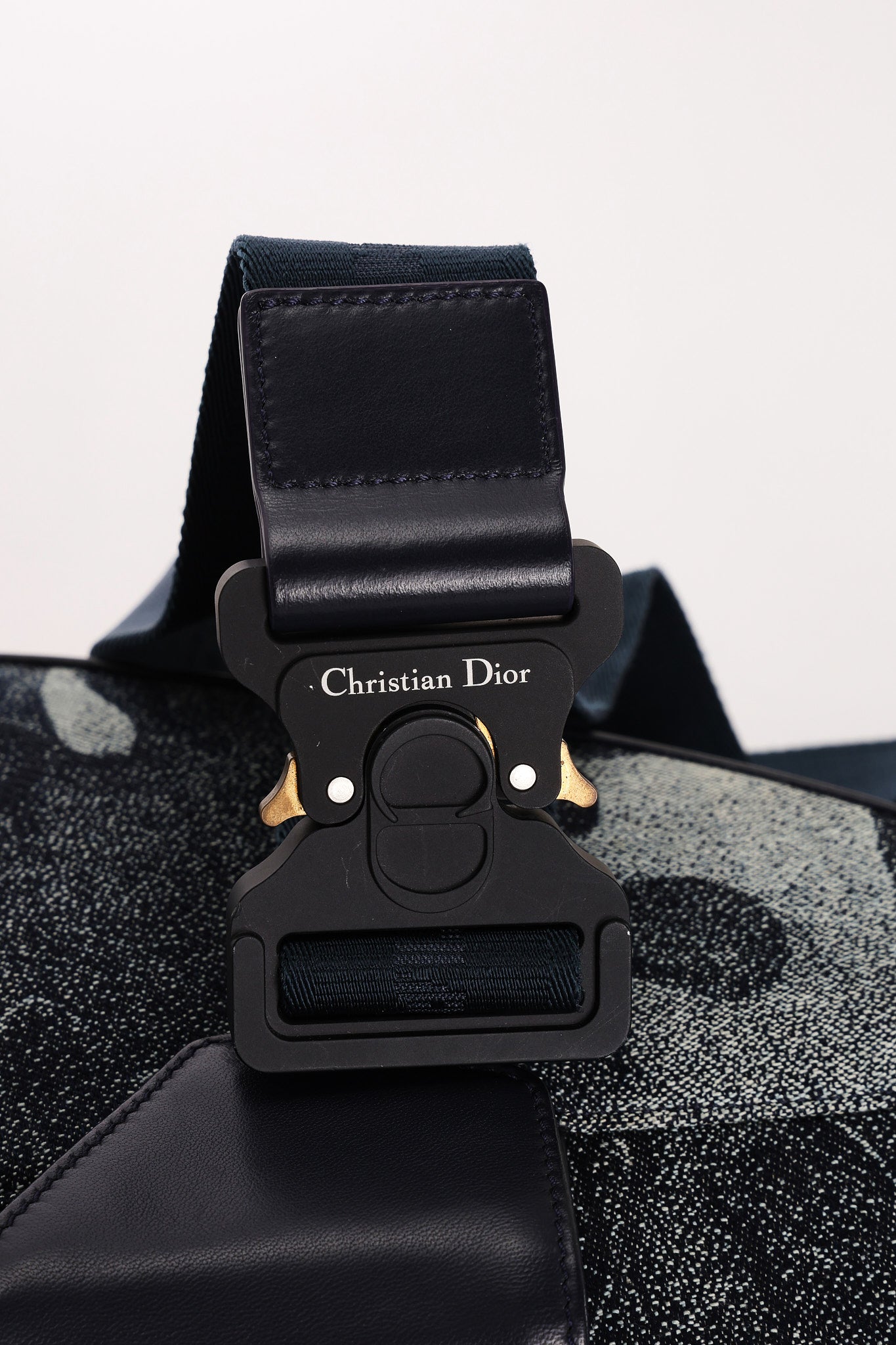 Christian Dior x Peter Doig Medium Camouflage Denim Saddle Bag