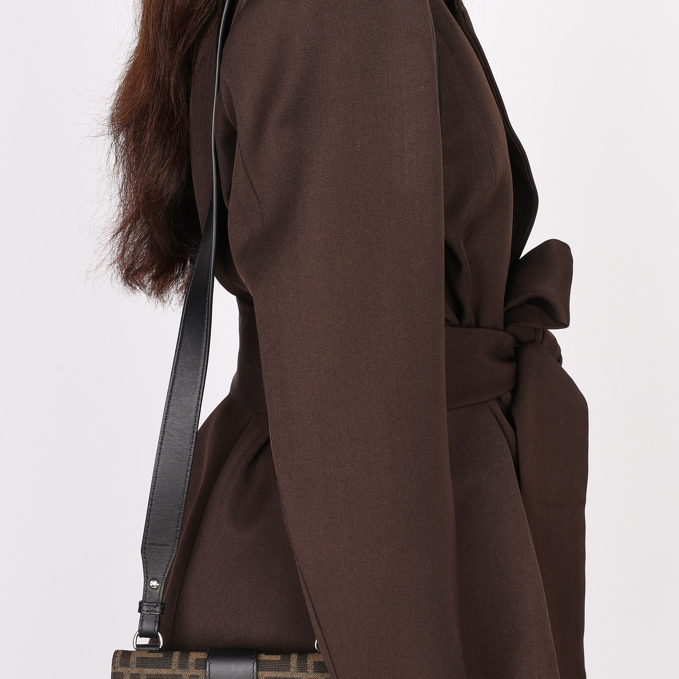 Fendi Zucca Convertible Baguette Pouch