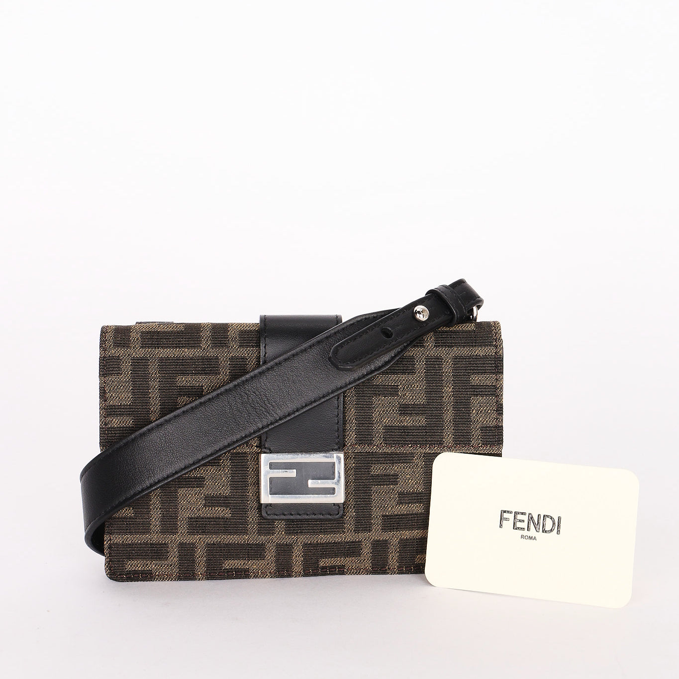 Fendi Zucca Convertible Baguette Pouch