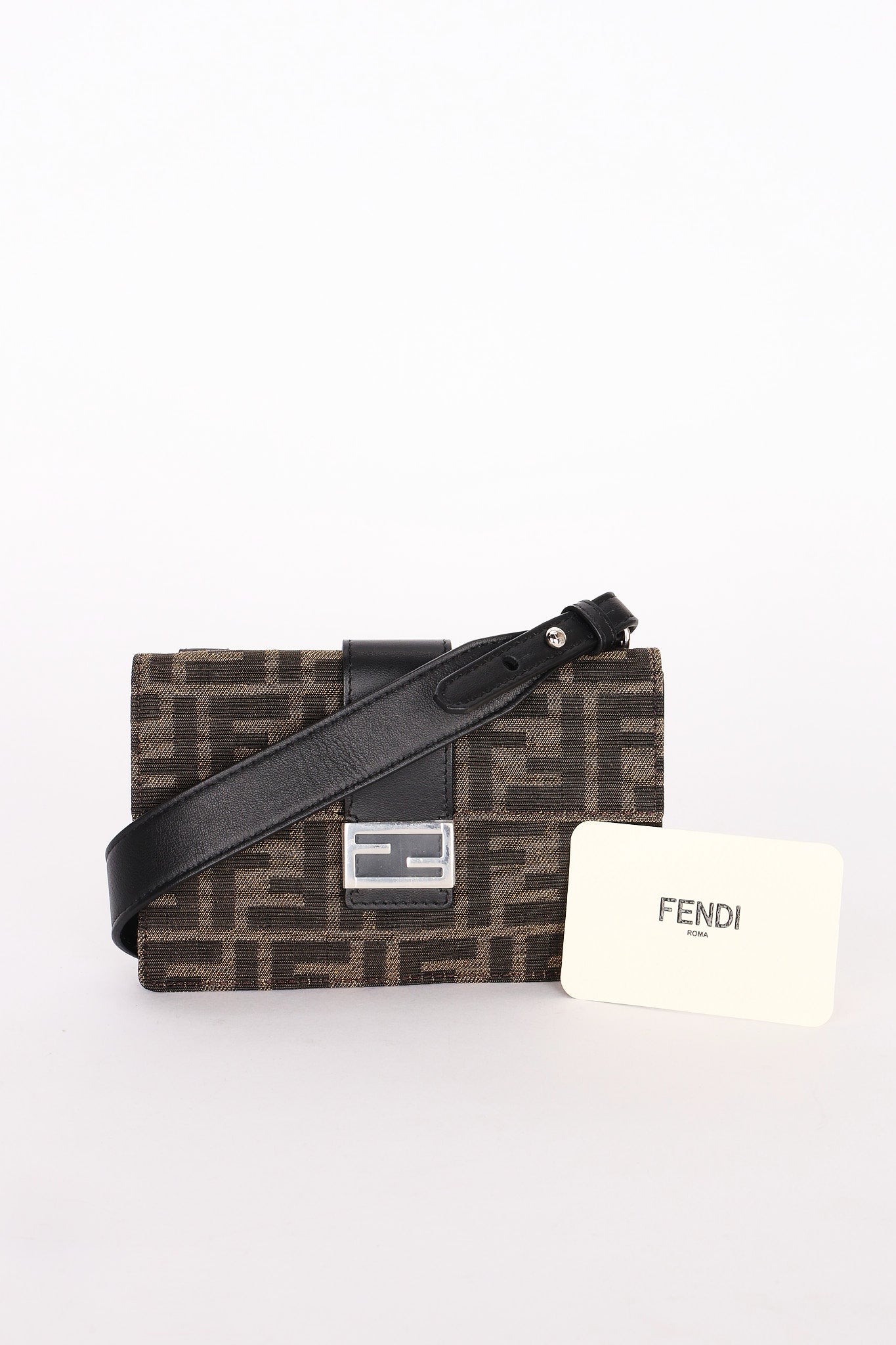 Fendi Zucca Convertible Baguette Pouch