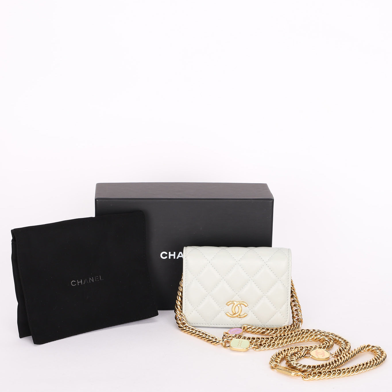 Chanel Bag Light Blue Lambskin AGHW